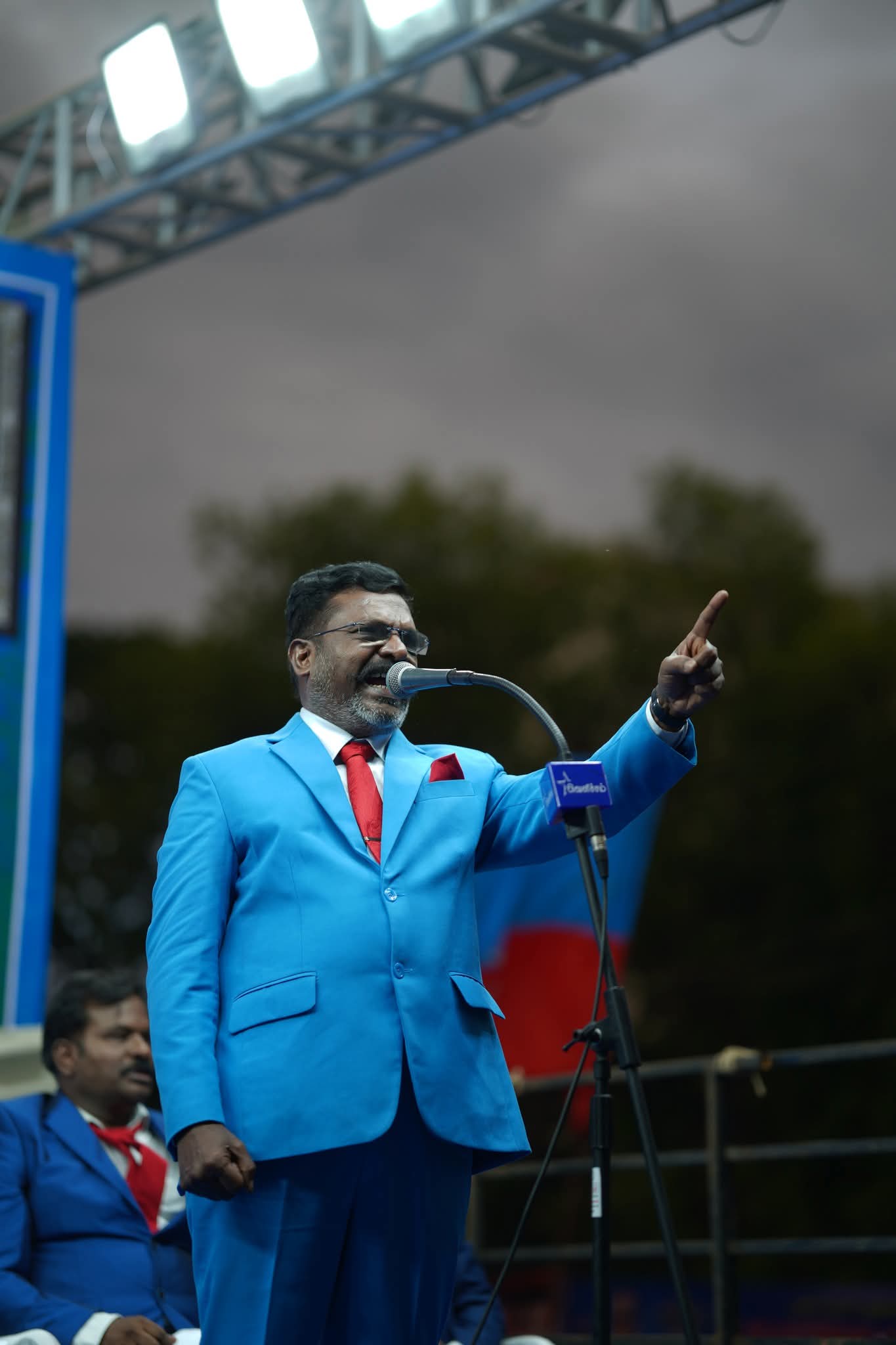 Leader speaking at rally